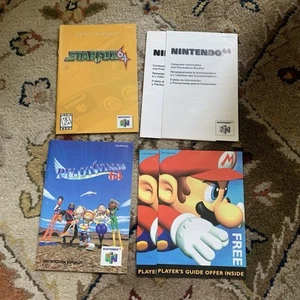 Pilot Wings 64, Star Fox 64, Nintendo 64 N64 Instruction Booklet Manual & Insert - Imagen 1 de 6