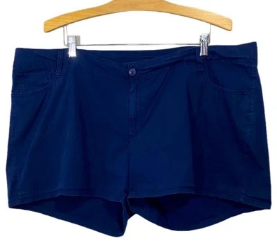 City Streets Cotton Navy Blue Shorts Women’s Plus Size 22P Minimalist Classic - Image 1 of 4