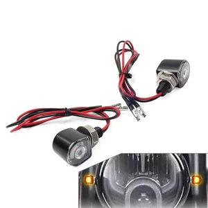 2X Mini Señales de Giro para Motocicleta Indicador Ámbar Luz Intermitente Lámpara Universal - Imagen 1 de 12