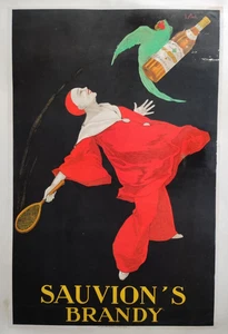 Affiche originale ancienne Cognac Sauvion's Brandy par Staal années 20 /RS339 - Picture 1 of 3