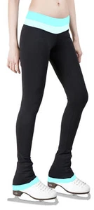 Ice Figure Skating Dress Practice Pants 2 tone WB TQ - Picture 1 of 4