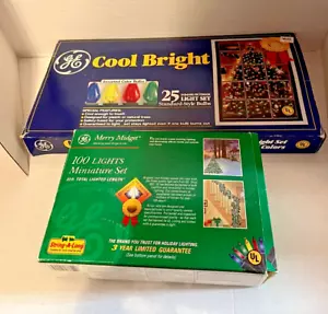 GE Vintage Christmas String Lights 25 lights & 100 Minature Light Sets - Picture 1 of 6