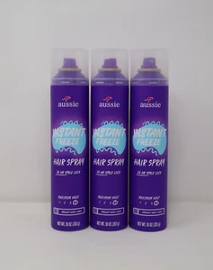 New - Aussie Instant Freeze Aerosol Hair Spray, Maximum Hold, 10 oz - 3 Pack - Picture 1 of 4