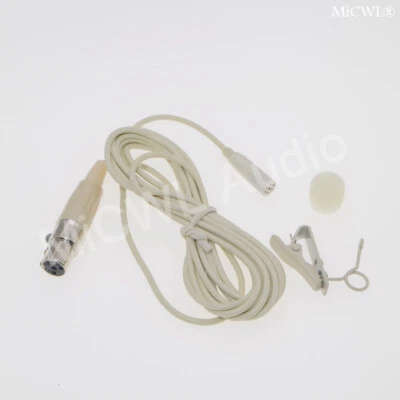 Beige ME2 Lapel Microphones for Shure SLX ULX  Wireless Lavalier Mic System 4Pin - Image 1 of 4