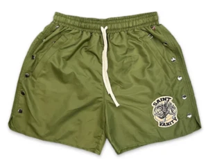Saint Vanity Nylon Shorts Olive - Picture 1 of 2