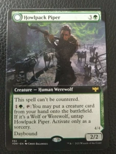 Magic The Gathering Howlpack Piper Wildsong Howler Innistrad: VOW 392 arte extendido casi nuevo/m paquete F - Imagen 1 de 2