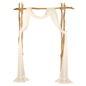 Wedding Arch Draping Fabric, 1 Panel 20 FT Backdrop Curtains, Ivory - Picture 1 of 6