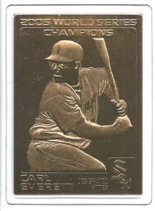 Carl Everett 2005 Danbury Mint Chicago White Sox WS Sealed 22 kt Gold Card  - Picture 1 of 1