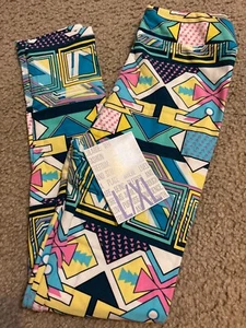 LuLaRoe kids L/XL Primary Blocks Blue New leggings NWT Large X-large - Picture 1 of 2