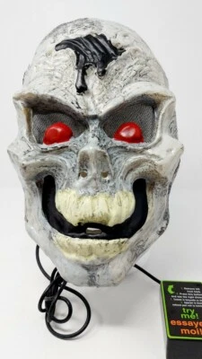 Plastic Rubies Halloween Skull Mask Light Up Eyes Skeleton Ghoul Cosplay Costume - Image 1 of 4