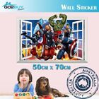3d Wall Stickers Removable The Avengers Superhero Broken Wall Kid Boy Room Decal