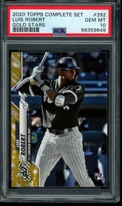 Set completo Topps 2020 Luis Robert Gold Stars RC #392 PSA 10 gemme ottime condizioni Rookie - Foto 1 di 2