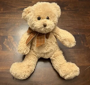 Oso de peluche Bearington Lil' Bensen con arco BT-1113 (10 pulgadas) - Imagen 1 de 4