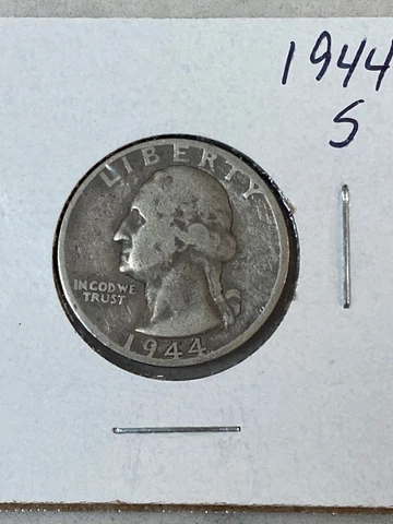 1944 S WASHINGTON QUARTER 90% SILVER FREE SHIPPING! Cover