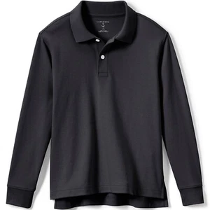 Lands End Big Kids polo mesh shirt small med large xl long sleeve NEW - Picture 1 of 20