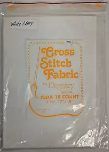 White Aida 18 count 12 x 18 Inch Cross Stitch Kit New Regency - Picture 1 of 5
