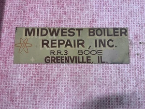 Vintage Sign Boiler repair Steam Engine Greenville IL Farm Feed Store Service - Picture 1 of 6