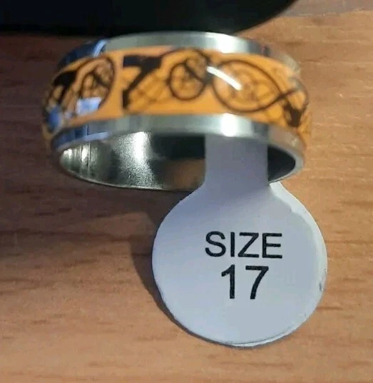 neuer Stainless Steel Ring orange "Art Unendlichzeichen", Gr. 17 - Bild 1 von 1