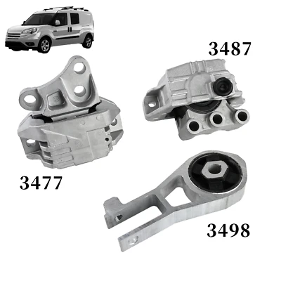 3Pcs Engine Motor Mount For Jeep Compass 2.4L, Renegade 2015-2020, Fiat 500X Foto 1 de 4