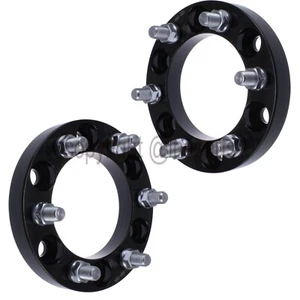 (2) 1" BLACK 6x5.5 Wheel Spacers Fits CHEVY GMC Silverado Tahoe Yukon Sierra - Picture 1 of 3