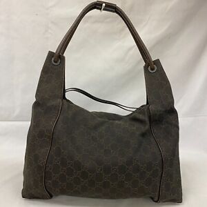 Auth Gucci Shoulder Handbag GG Canvas Brown 101292 From Japan 231206