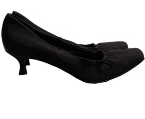 Donald J. Pliner square toe leather nylon leather pumps stilettos shoes womens 9 - Picture 1 of 6