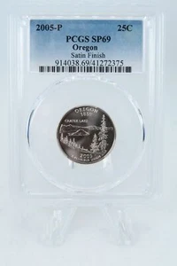 2005-P PCGS SP69 Oregon Satin Finish State Quarter 25C - Picture 1 of 2
