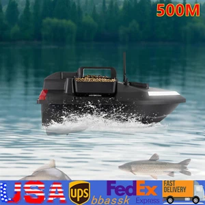 500m RC Fishing Bait Boat GPS Dual Motor 4 Hours Using Time 2kg Loading - Picture 1 of 23