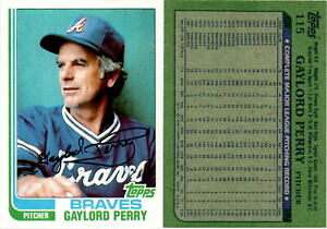 Gaylord Perry 1982 Topps Baseball Card 115  Atlanta Braves