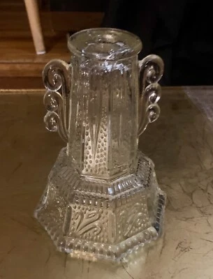 Vintage Crystal Glass Boudoir Lamp BODY ONLY - Image 1 of 4