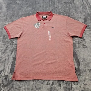 Helly Hansen Key West Polo Shirt Mens XL red white golf performance 2950500 NWT - Picture 1 of 14