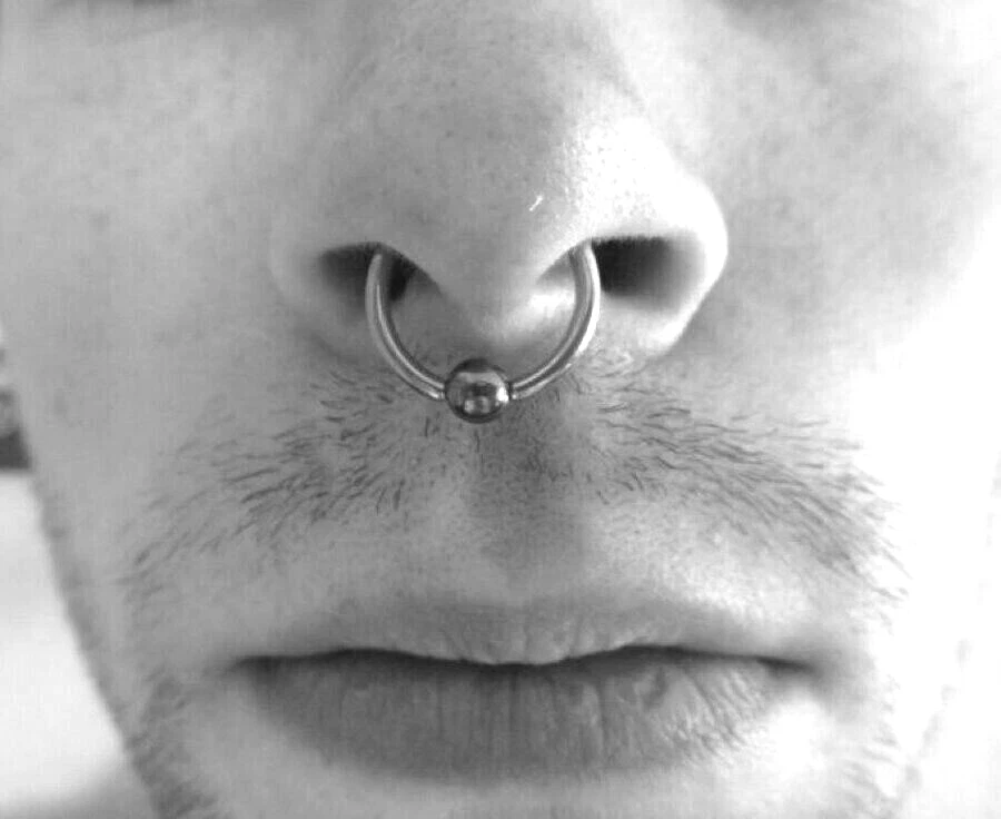 2 PCS  14g 12mm diameter 5mm HEMATITE Ball Surgical Steel Septum/Ear CBRs. - Image 1 of 3