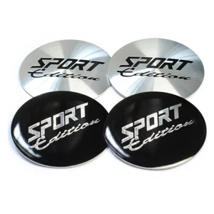  4PCS 56mm SPORT Edition Car Wheel Hub Center Caps Covers Sticker Aluminium - Picture 1 of 16
