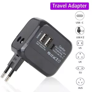 Universal Travel Adapter - Worldwide Plug Converter for 150 Countries - Picture 1 of 10