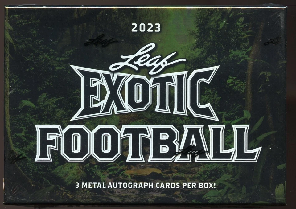 2023 Leaf Exotic Football Hobby Box - 3 Auto - Factory Sealed - Image 1 of 2