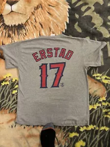 Vtg Angeles T Shirt Sz Med Darin Erstad # 17 Adult Grey 90’s - Picture 1 of 6