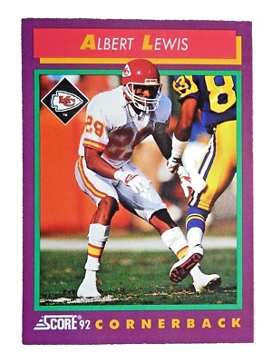 Albert Lewis #117 Score 1992 Football Card (Kansas City Chiefs) LN - Image 1 of 2