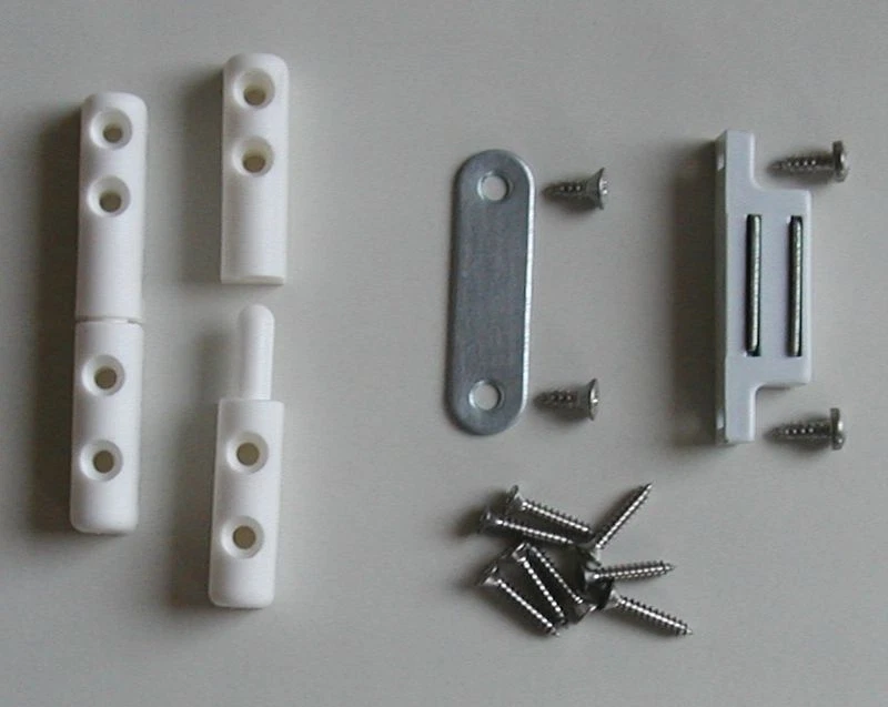 Scharnier-Set Fliegengitter, Insektenschutz weiß