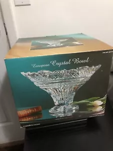 Shannon Crystal Godinger PRINCESS BOWL LARGE 12" Console CENTERPIECE Bowl MINT - Picture 1 of 6