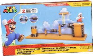 Jakks Pacific Nintendo Super Mario World Airship Deck Playset w Fire Mario 2.5" - Picture 1 of 2