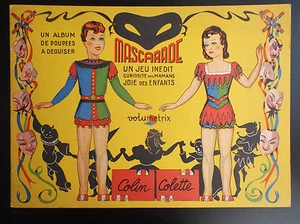SUPERBE album de poupées à découper Mascarade Volumetrix Carnaval planche - Picture 1 of 8