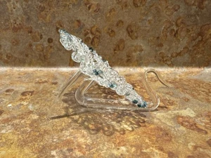 Vintage mundgeblasene Glasfigur Vogel/Fächer Wohndeko - Bild 1 von 6