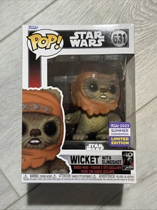 Funko Pop! Vinyl: Star Wars - Wicket with Slingshot (SDCC) - San Diego Comic Con - Picture 1 of 4