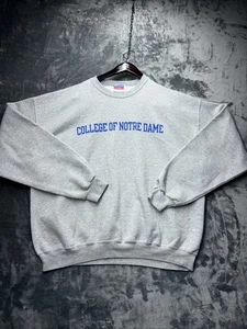 Vintage Champion Sweatshirt College Of Notre Dame grau Pullover XL - Bild 1 von 6