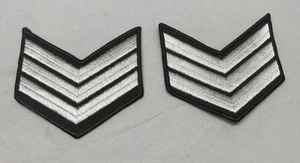 Military Sergeant Rank Patches Set Of 2 - Picture 1 of 8
