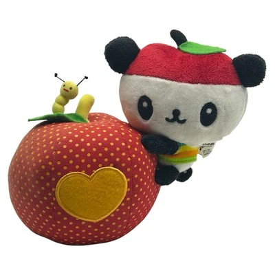 Pandapple with Apple & Worm 6” Plush Kawaii Stuffed Animal Sanrio 2006 - Image 1 of 4