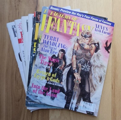 1998-1999 Realms of Fantasy Magazine lot of 7 Windling Sanders Hoing - Image 1 of 4