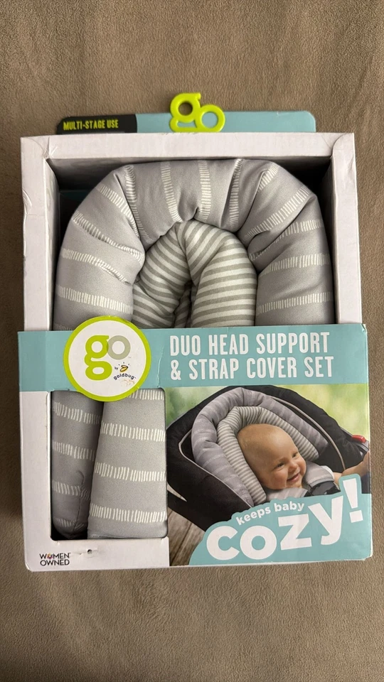 Juego de soporte de cabeza y cubierta de correa Go by Goldbug Duo - para asiento de coche coche cochecito Bo... Foto 1 de 4