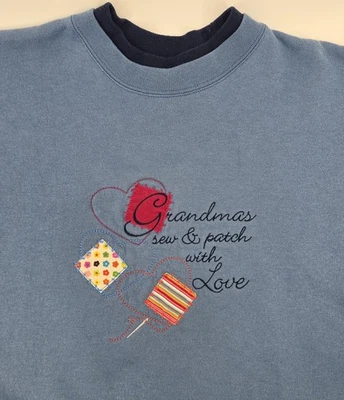 Sudadera De Colección M&C Sport Abuela Cuello Redondo Bordada Para Mujer XL Azul Coser Parche Foto 1 de 4
