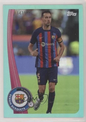 2022-23 Topps FC Barcelona Fan Set Aqua /199 Sergio Busquets #BA-11 - Image 1 of 2